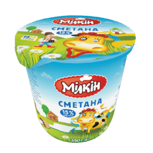 Сметана Мілкін 15% 0,35кг