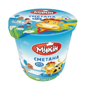 Сметана Мілкін 21% 0,35кг