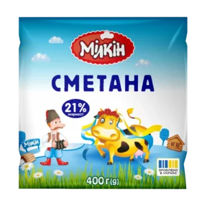 Сметана Мілкін 21% 0,4кг